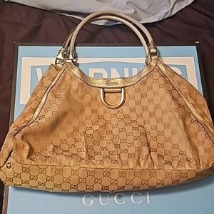 Gucci Abbey Monogram Handbag Authentic Vintage
